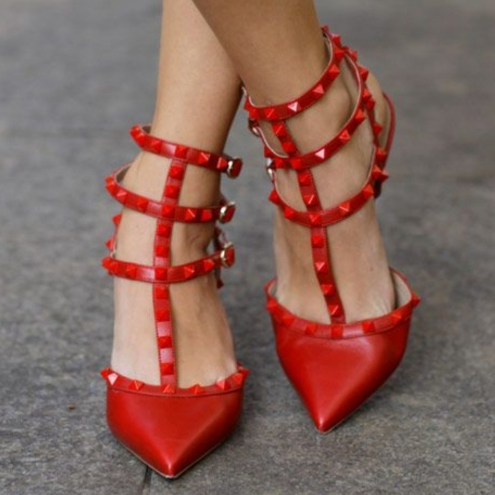 Valentino Red Rocktud Flats - Picture 10 of 10